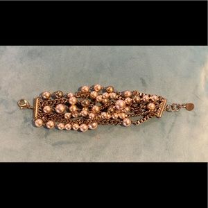 Pearl and Gold Stella & Dot Bracelet